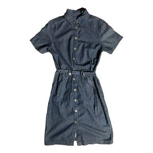 Karen Scott Vintage Denim Button Down Denim Dress